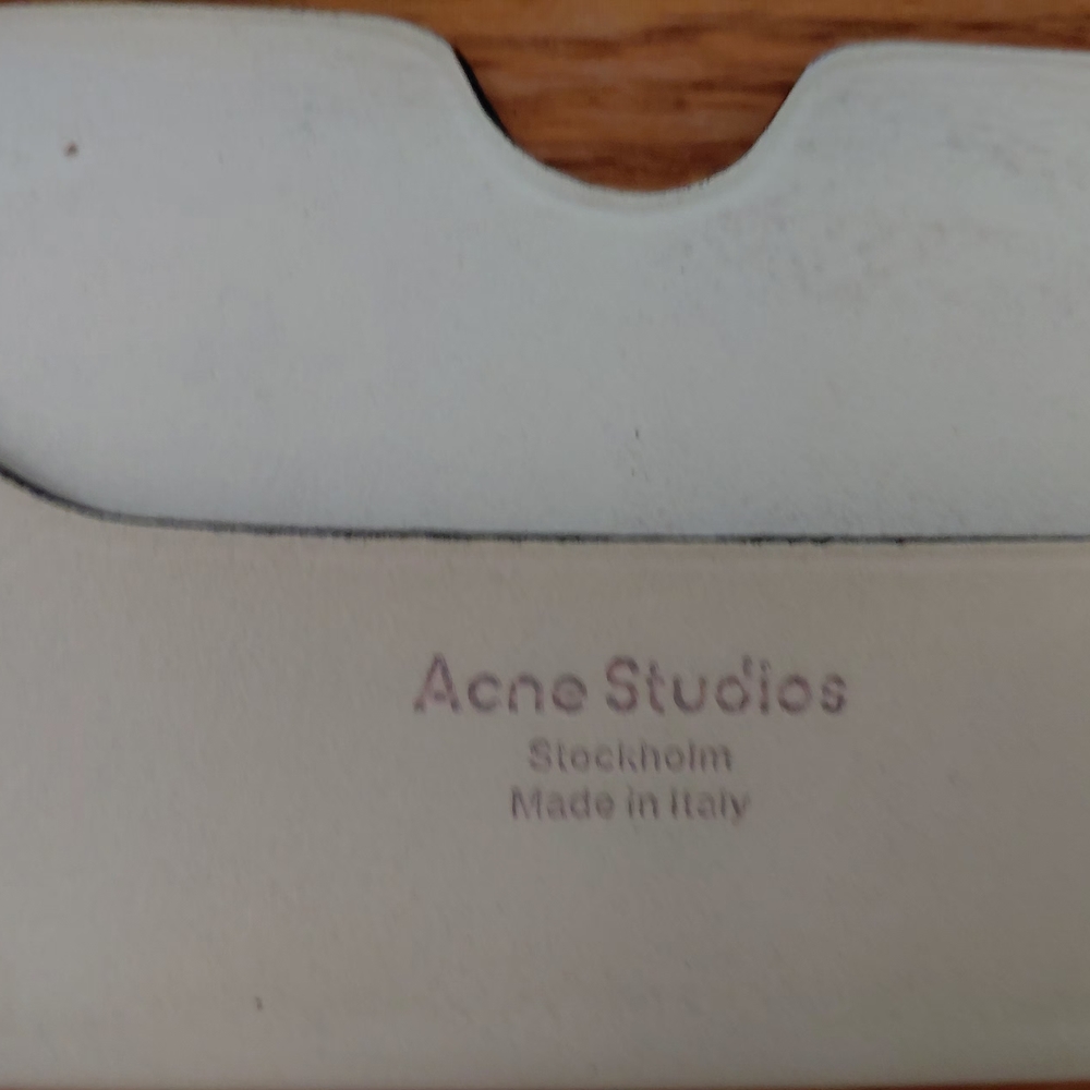 Acne Studios Italy White Leather Card Holder L@@K